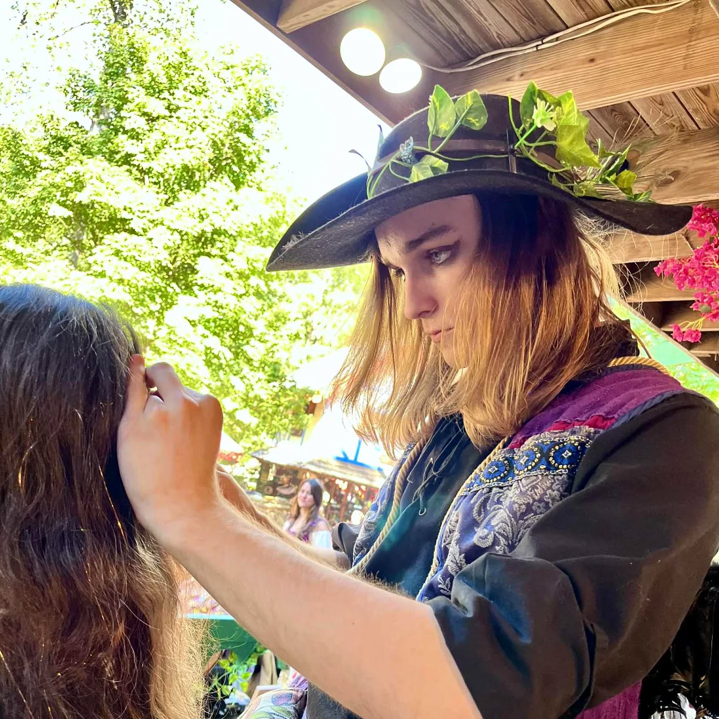 Talyn installing fairy hair